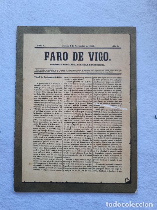Coleccionismo de carteles: CARTEL PERIODICO FARO DE VIGO CENTENARIO 1853-1953 GALICIA V2