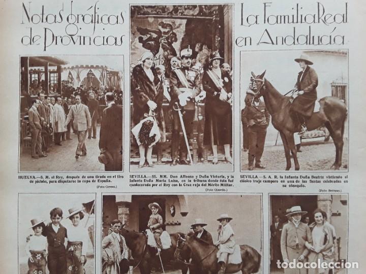 Collezionismo di affissi: LA FAMILIA REAL EN ANDALUCIA ALFONSO XIII HUELVA SEVILLA HOJA A&Ntilde;O 1928