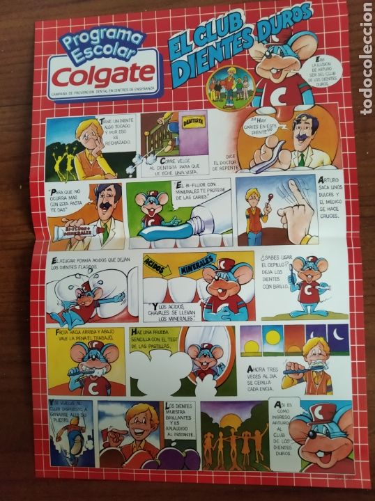 Coleccionismo de carteles: Publicidad de Colgate cartel de programa escolar - Foto 1