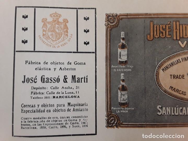 Sammeln von Plakaten: FABRICA OBJETOS GOMA ELASTICA ASBESTOS JOSE GASSO & MARTI BARCELONA HOJA A&Ntilde;O 1913