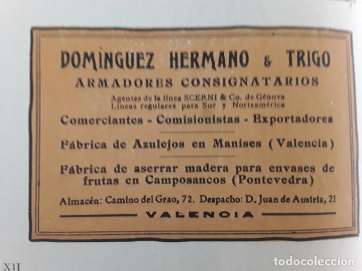 Colecionismo de cartazes: DOMINGUEZ HERMANO & TRIGO VALENCIA ARMADORES FABRICA AZULEJOS MANISES HOJA A&Ntilde;O 1913