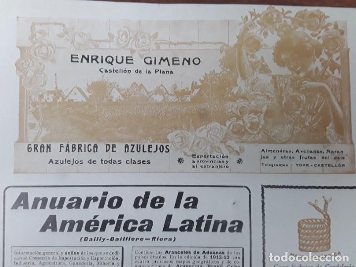 Sammeln von Plakaten: GRAN FABRICA DE AZULEJOS ENRIQUE GIMENO CASTELLON DE LA PLANA AZULEJOS DE TODAS CLASES HOJA 1913