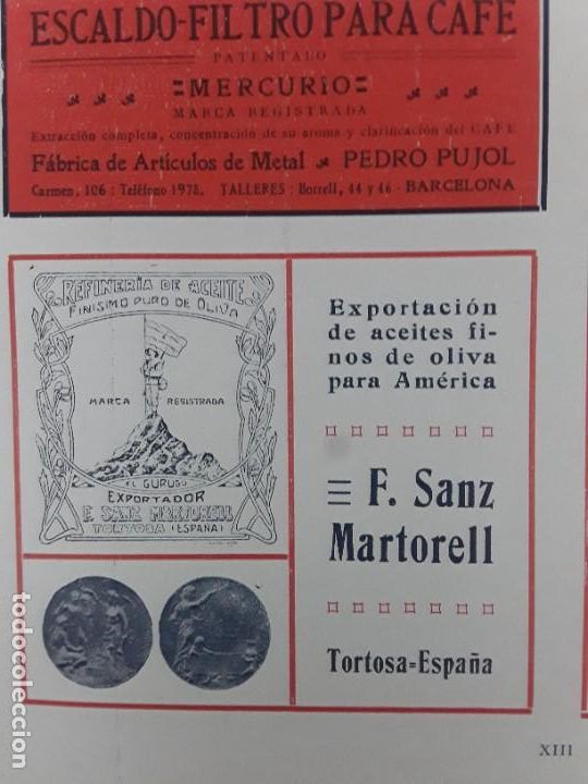 Colecionismo de cartazes: F.SANZ MARTORELL TORTOSA REFINERIA ACEITE PURO DE OLIVA MARCA EL GURUGU HOJA 1913