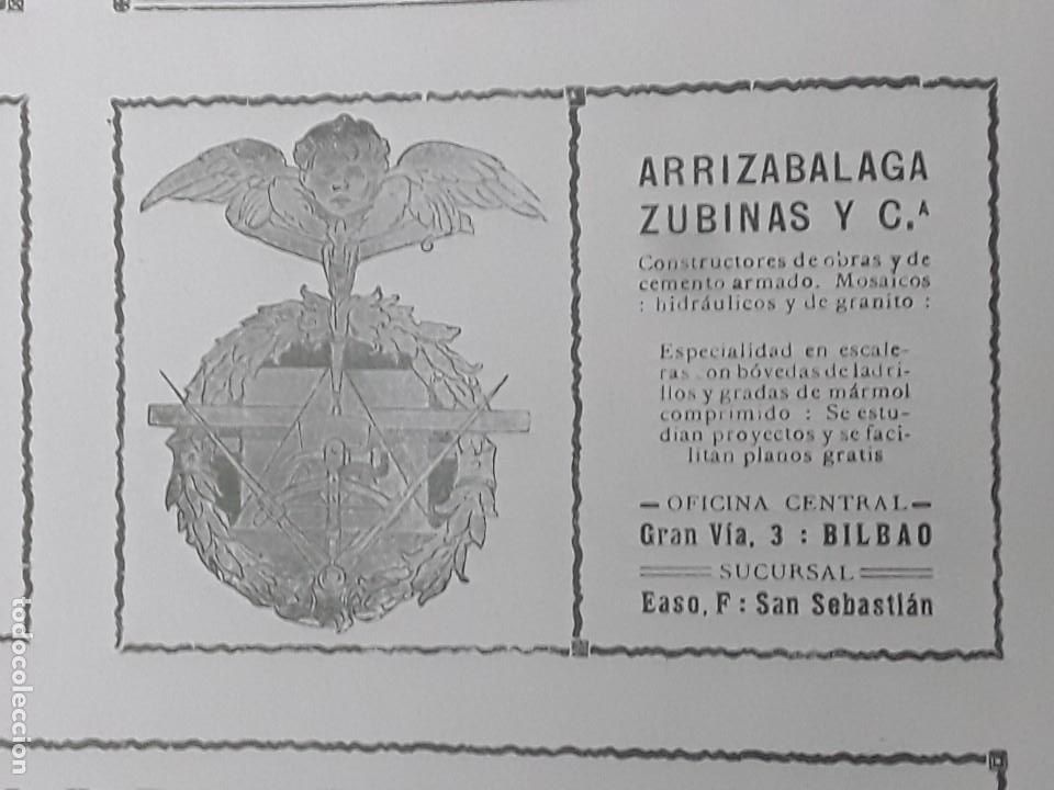 Sammeln von Plakaten: ARRIZABALAGA ZUBINAS Y C&ordf; MOSAICOS HIDRAULICOS Y DE GRANITO BILBAO HOJA 1913