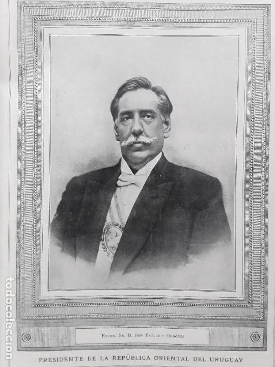 Poster collecting: PRESIDENTE REPUBLICA URUGUAY JOSE BATLLE Y ORDO&Ntilde;EZ 2 HOJAS A&Ntilde;O 1913