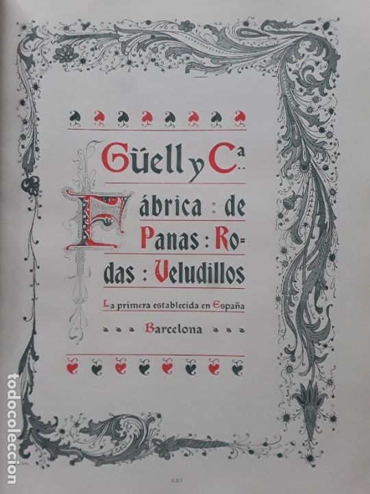 Colecionismo de cartazes: FABRICA PANAS ,RODAS Y VELUDILLOS GUELL PARELLADA Y COMPA&Ntilde;IA BARCELONA COLONIA HOJA A&Ntilde;O 1913