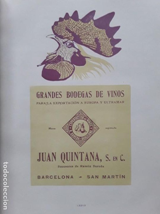 Coleccionismo de carteles: GRANDES BODEGAS DE VINOS JUAN QUINTANA SUCESORES RAMON SUREDA BARCELONA SAN MARTIN HOJA A&Ntilde;O 1913