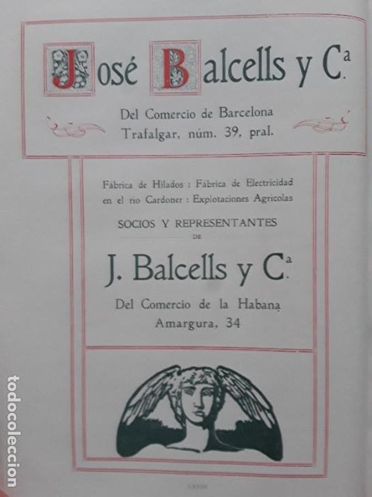 Poster collecting: JOSE BALCELLS Y C&ordf; FABRICA HILADOS FABRICA ELECTRICIDAD RIO CARDONER HOJA A&Ntilde;O 1913