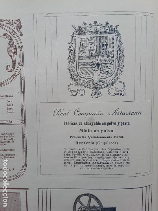 Colecionismo de cartazes: REAL COMPA&Ntilde;IA ASTURIANA FABRICAS DE ALBAYALDE EN POLVO Y PASTA RENTERIA GUIPUZCOA HOJA A&Ntilde;O 1913