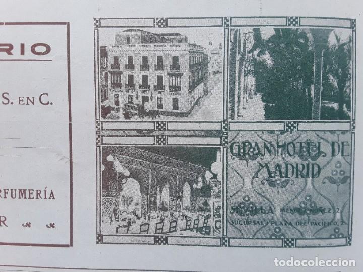 Collezionismo di affissi: GRAN HOTEL DE MADRID SEVILLA HOJA A&Ntilde;O 1913