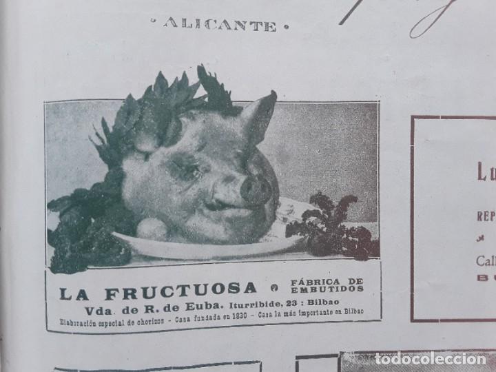 Collectionnisme d'affiches: FABRICA DE EMBUTIDOS LA FRUCTUOSA VIUDA DE R.DE EUBA BILBAO CHORIZOS ELABORACION HOJA A&Ntilde;O 1913