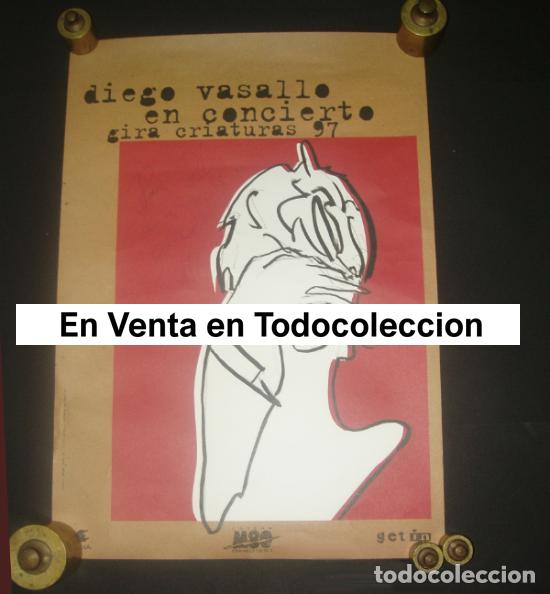 Poster collecting: DIEGO VASALLO, DUNCAN DHU. CANTANTE Y PINTOR. CARTEL CRIATURAS.. 1997. DEDICADO.