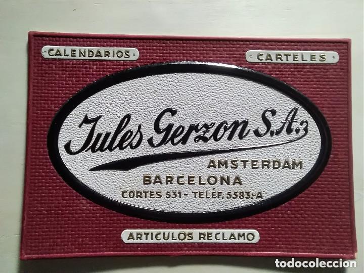 Coleccionismo de carteles: CARTEL TROQUELADO JULES GERZON BARCELONA CARTELES CALENDARIOS A&Ntilde;OS 40-50
