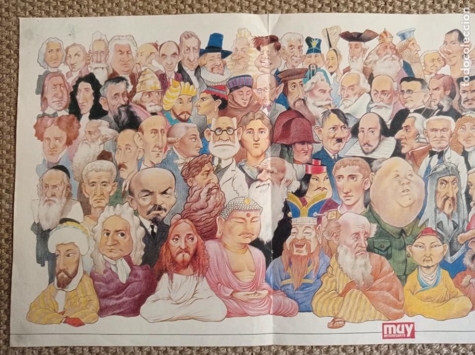 Collectionnisme d'affiches: Poster revista Muy Interesante LAS 100 FIGURAS MAS INFLUYENTES DE LA HISTORIA