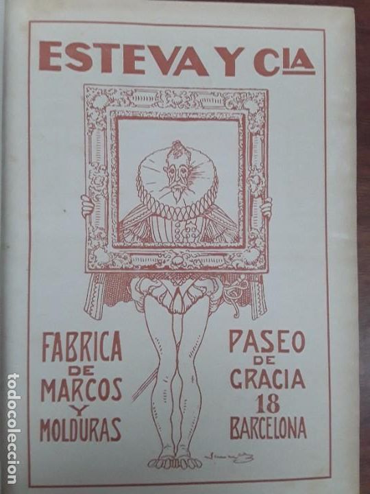 Collezionismo di affissi: FABRICA DE MARCOS Y MOLDURAS ESTEVA Y CIA PASEO FE GRACIA 18 BARCELONA HOJA REVISTA A&Ntilde;O 1919