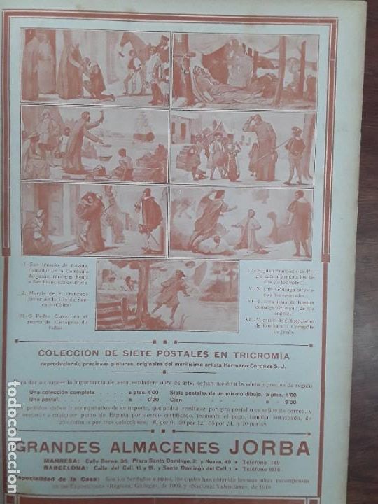 Collezionismo di affissi: GRANDES ALMACENES JORBA BARCELONA COLECCIONDE 7 POSTALES EN TRICROMIA HOJA A&Ntilde;O 1919