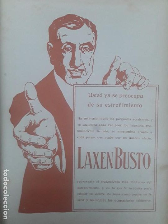 Collezionismo di affissi: LAXENBUSTO ESTRE&Ntilde;IMIENTO INTESTINOS IRRITADOS HOJA A&Ntilde;O 1919