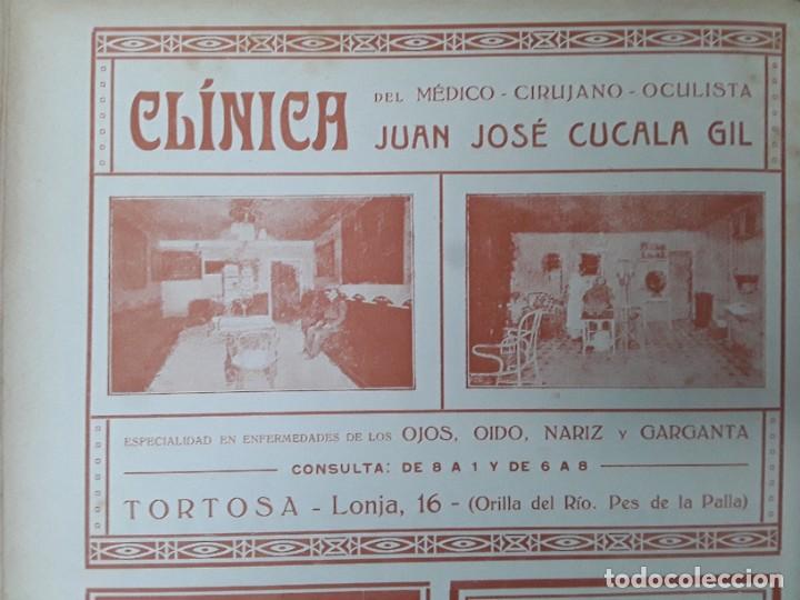 Collezionismo di affissi: CLINICA DEL MEDICO CIRUJANO OCULISTA JUAN JOSE CUCALA GIL TORTOSA HOJA A&Ntilde;O 1919