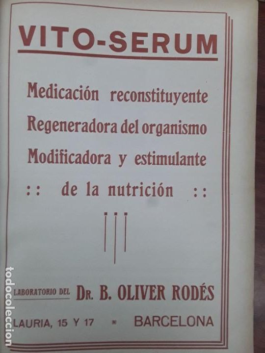 Colecionismo de cartazes: VITO - SERUM MEDICACION RECONSTITUYENTE NUTRICION LABORATOTIO DOCTOR B.OLIVER RODES BARCELONA 1919