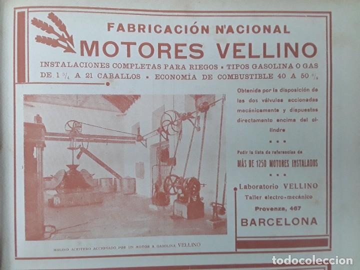 Collectionnisme d'affiches: MOTORES VELLINO LABORATORIO VELLINO BARCELONA INSTALACIONES PARA RIEGOS HOJA A&Ntilde;O 1919