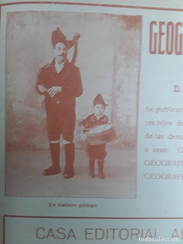 Collectionnisme d'affiches: GAITERO GALLEGO GEOGRAFIA DEL REINO DE GALICIA FRANCISCO CARRERAS CANDI HOJA A&Ntilde;O 1919
