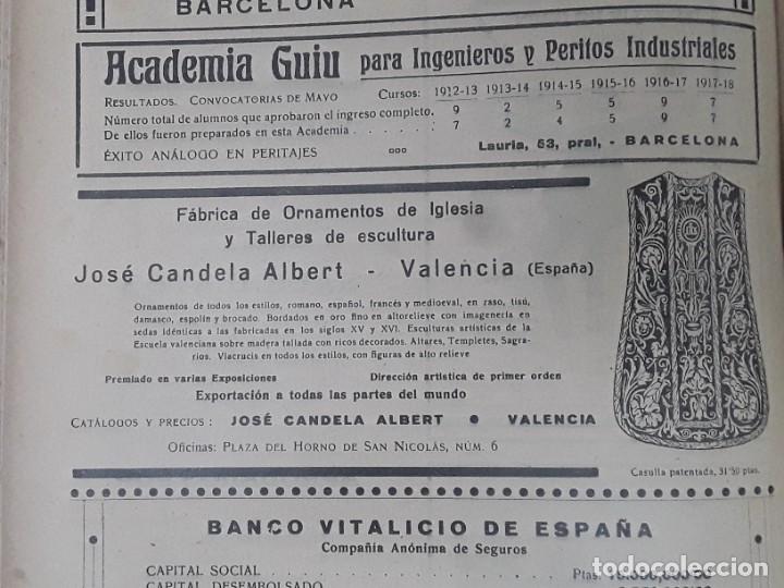 Collectionnisme d'affiches: FABRICA ORNAMENTOS IGLESIA Y TALLERES ESCULTURA JOSE CANDELA ALBERT VALENCIA HOJA A&Ntilde;O 1919