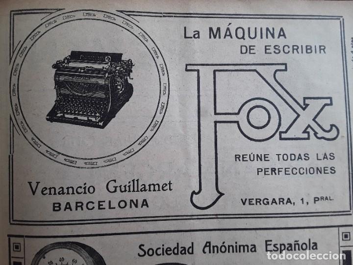 Collectionnisme d'affiches: LA MAQUINA DE ESCRIBIR FOX VENANCIO GUILLAMET BARCELONA HOJA A&Ntilde;O 1919
