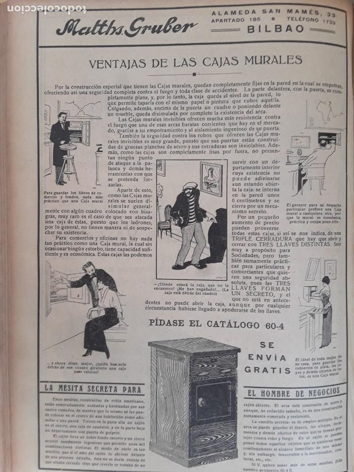 Collectionnisme d'affiches: VENTAJAS DE LAS CAJAS MURALES MATTHS GRUBER BILBAO LA MESITA SECRETA HOJA A&Ntilde;O 1919