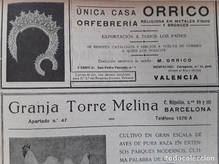 Colecionismo de cartazes: GRAN FABRICA ORFEBRERIA RELIGIOSA CASA M.ORRICO VALENCIA HOJA A&Ntilde;O 1919