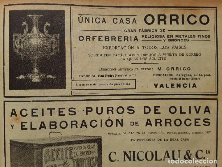 Colecionismo de cartazes: GRAN FABRICA ORFEBRERIA RELIGIOSA CASA M.ORRICO VALENCIA HOJA A&Ntilde;O 1919