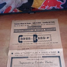 Coleccionismo de carteles: CASTELLAR DEL VALLES. FIESTAS DE LA ASCENSIÓN. 1950. CARTEL FIESTAS 40*32CM. Lote 365069956