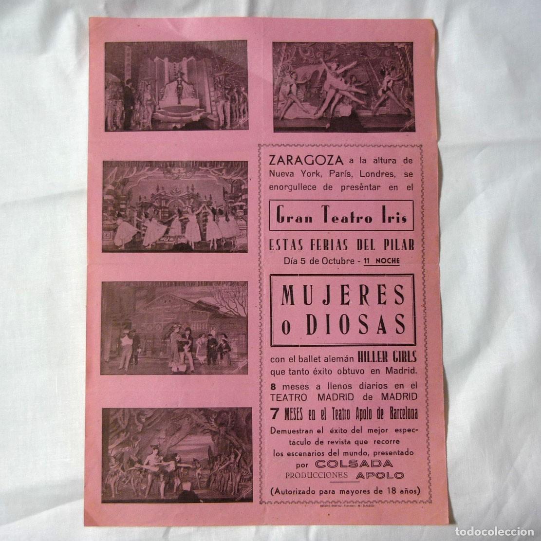 Collezionismo di affissi: Cartel Gran Teatro Iris, Mujeres o diosas, Zaragoza