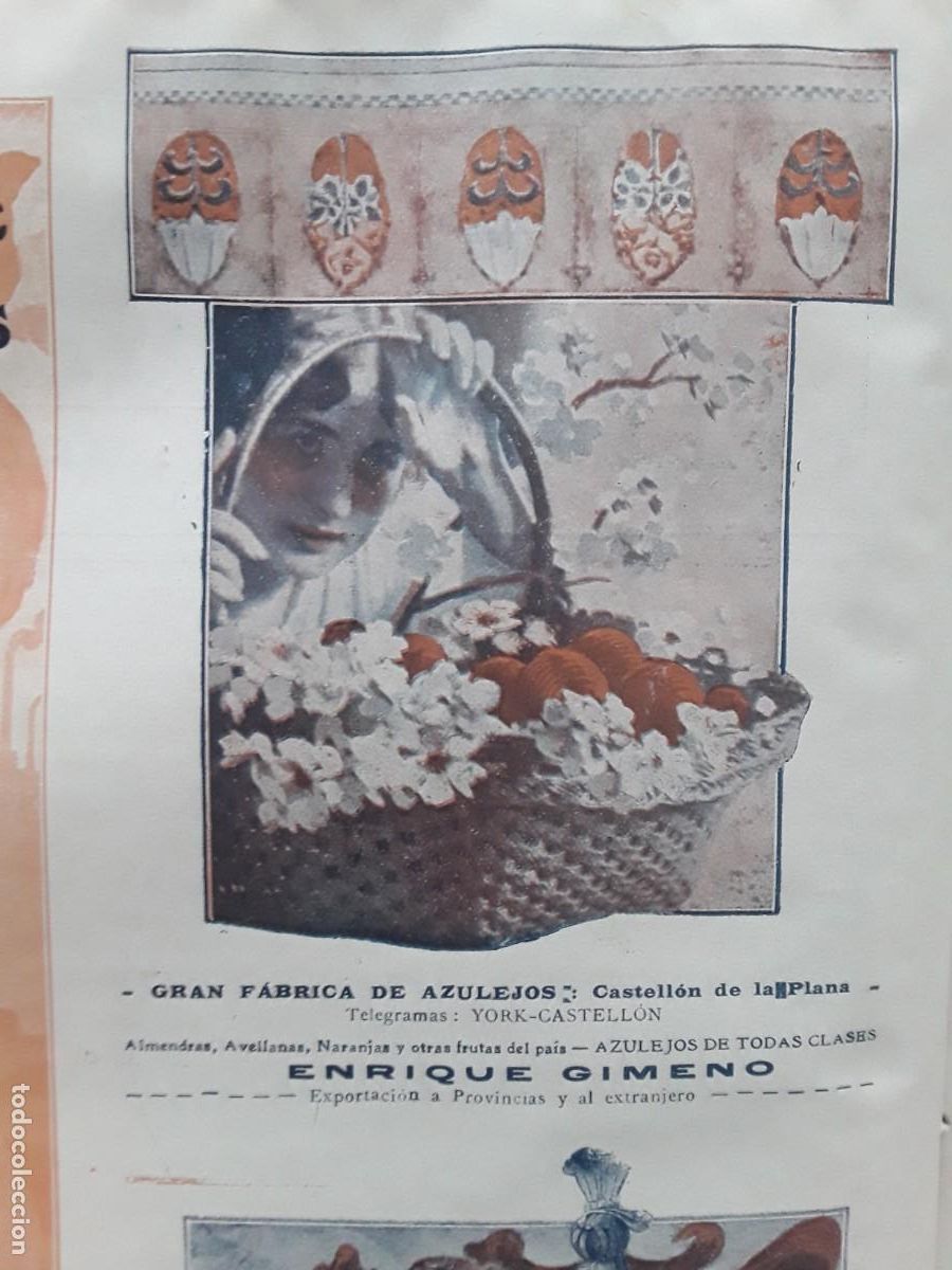 Collectionnisme d'affiches: GRAN FABRICA DE AZULEJOS ENRIQUE GIMENO CASTELLON DE LA PLANA HOJA A&Ntilde;O 1913
