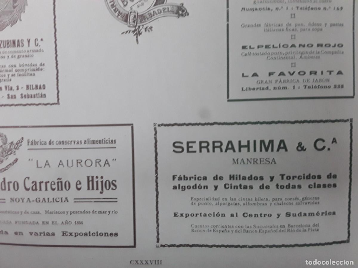 Poster collecting: SERRAHIMA & C&ordf; FABRICA HILADOS Y TORCIDOS ALGODON Y CINTAS TODAS CLASES MANRESA HOJA A&Ntilde;O 1913