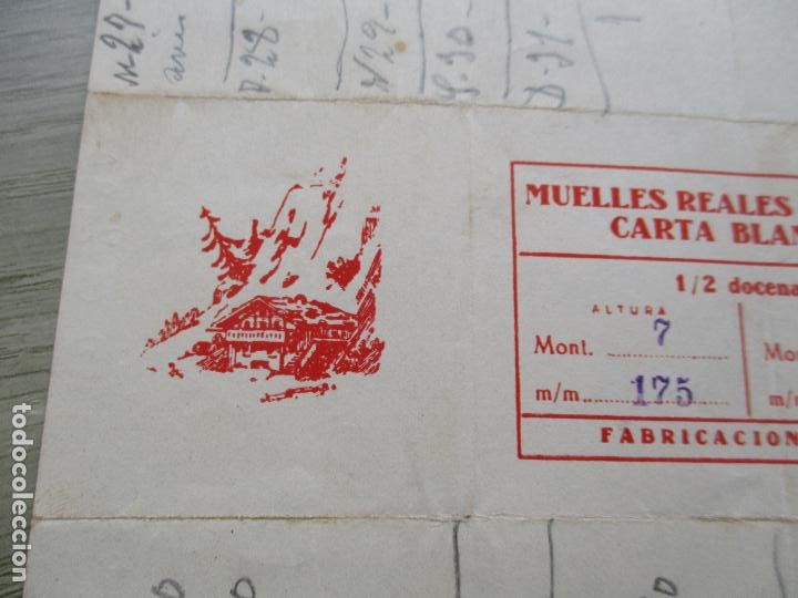 Colecionismo de cartazes: PEQU&Ntilde;A L&Aacute;MINA DE: MUELLES REALES ANCORA CARTA BLANCA, FABRICACI&Oacute;N SUIZA-S/F-12X16 CM.