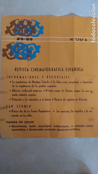 Coleccionismo de carteles: Cartel nodo n. 1747 b San fermin bocairente valencia