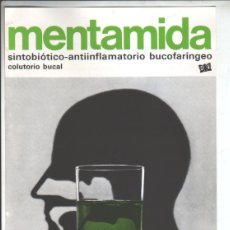 Coleccionismo de carteles: MEDICAMENTO - MENTAMIDA - AÑOS 80 - CARTEL PUBLICITARIO -DE CARTULINA O CARTÓN. Lote 239481455