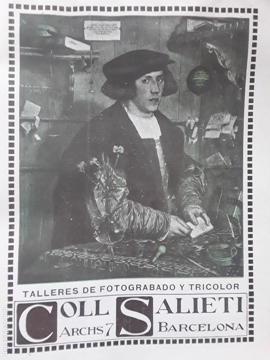 Collectionnisme d'affiches: TALLERES DE FOTOGRABADO Y TRICOLOR COLL SALIETI BARCELONA HOJA A&Ntilde;O 1913