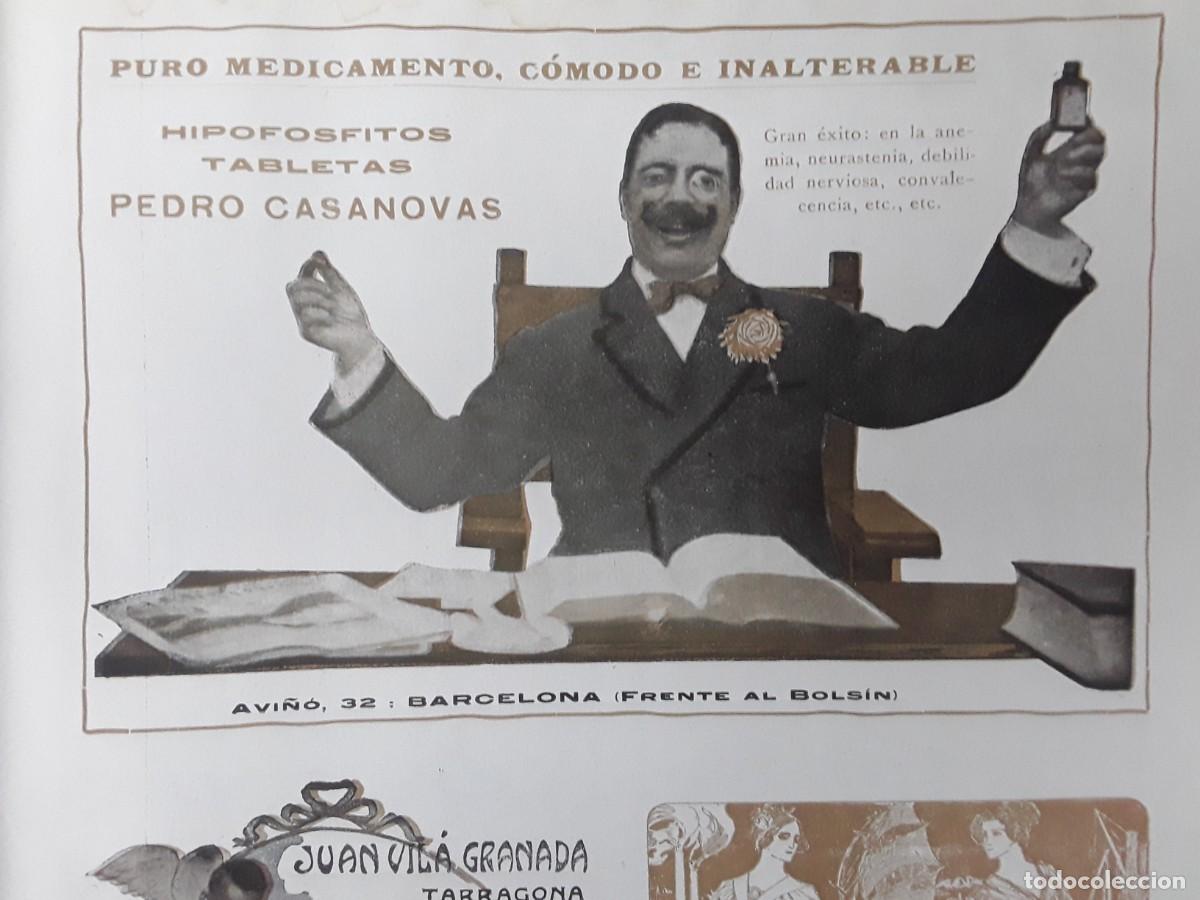 Sammeln von Plakaten: HIPOFOSFITOS TABLETAS PEDRO CASANOVAS BARCELONA MEDICAMENTO ANEMIA NEURASTENIA HOJA A&Ntilde;O 1913