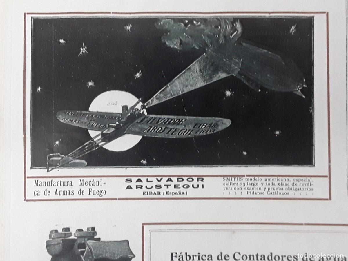 Coleccionismo de carteles: MANUFACTURA ARMAS FUEGO SALVADOR AROSTEGUI EIBAR SMITHS MODELO AMERICANO HOJA A&Ntilde;O 1913