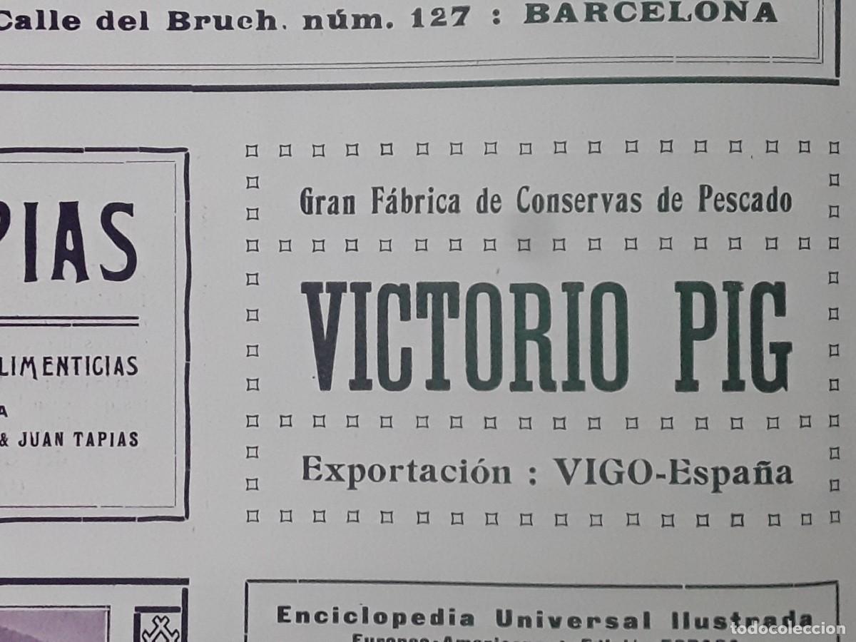 Colecionismo de cartazes: GRAN FABRICA DE CONSERVAS DE PESCADO VICTORIO PIG VIGO HOJA A&Ntilde;O 1913