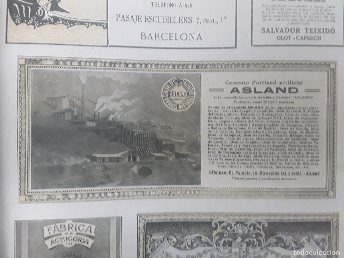 Collectionnisme d'affiches: COMPA&Ntilde;IA GENERAL DE ASFALTOS Y PORTLAND ASLAND CEMENTO PORTLAND ARTIFICIAL HOJA A&Ntilde;O 1920