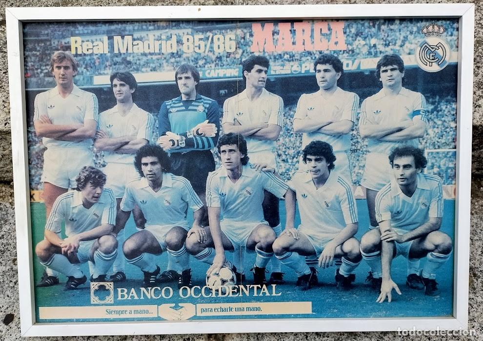 Coleccionismo de carteles: Poster Real Madrid 85/86 Marca - Foto 2