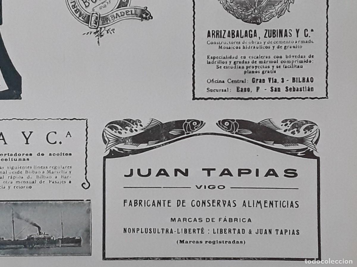 Collectionnisme d'affiches: FABRICA CONSERVAS ALIMENTICIAS JUAN TAPIAS VIGO MARCAS NONPLUSULTRA-LIBERTE HOJA A&Ntilde;O 1913