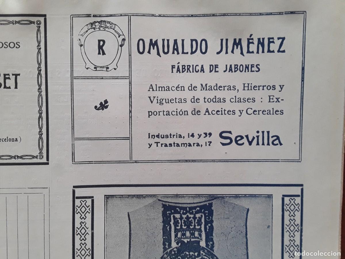 Collectionnisme d'affiches: FABRICA DE JABONES ROMUALDO JIMENEZ SEVILLA HOJA A&Ntilde;O 1913