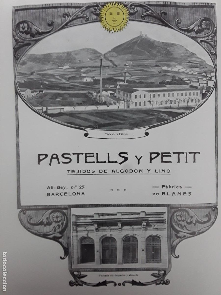 Coleccionismo de carteles: PASTELLS Y PETIT TEJIDOS DE ALGODON Y LINO BARCELONA FABRICA BLANES MEDIDAS 23 X 30 HOJA A&Ntilde;O 1913