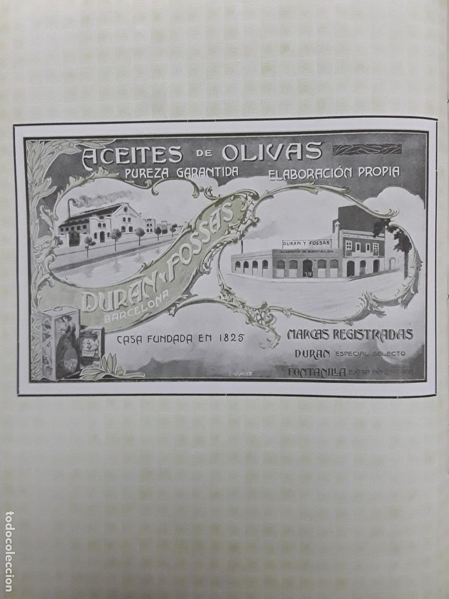 Colecionismo de cartazes: ACEITES OLIVA DURAN Y FOSSAS BARCELONA MARCAS DURAN Y FONTANILLA MEDIDAS 23 X 30 CM HOJA 1913