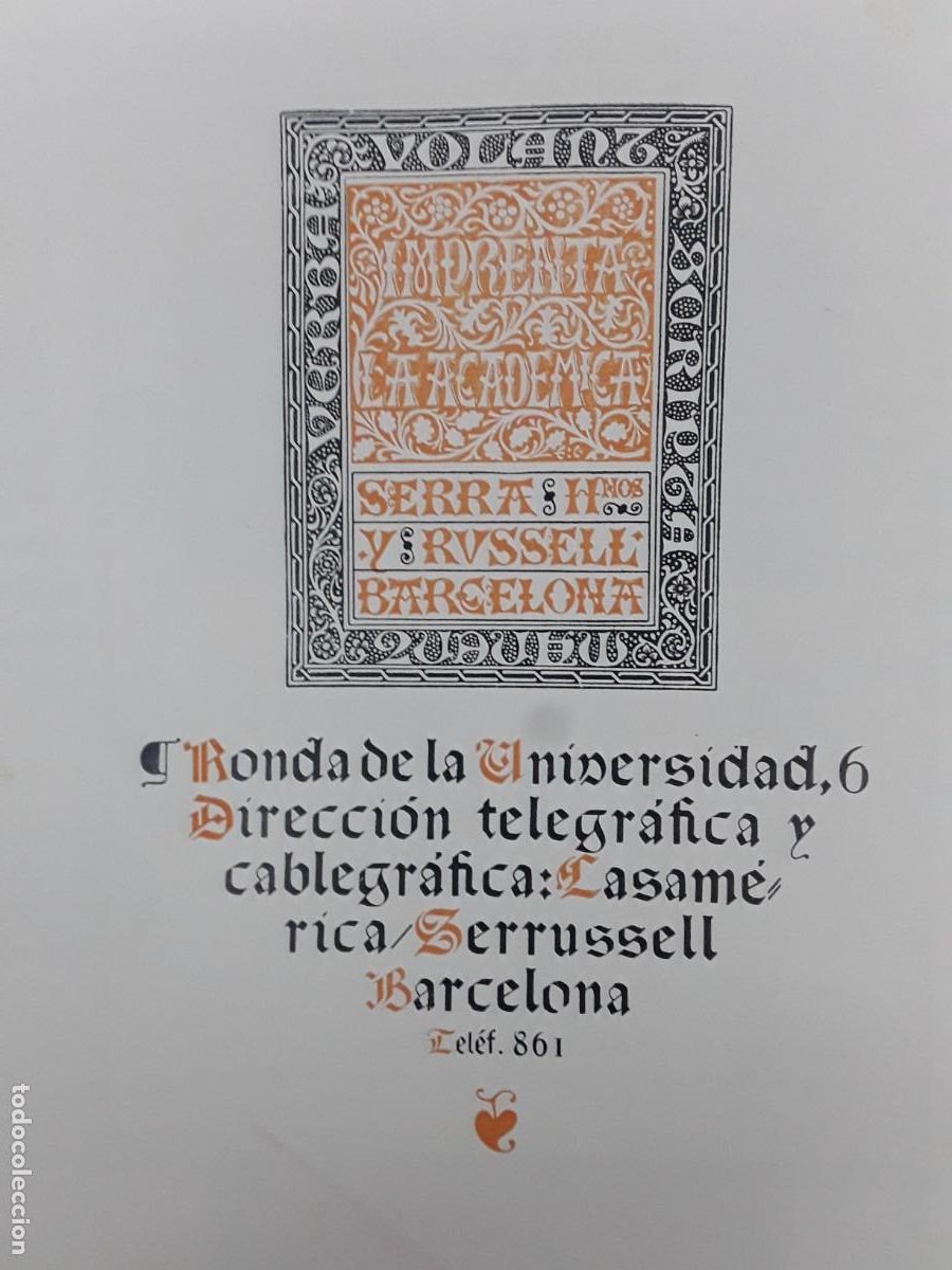 Coleccionismo de carteles: IMPRENTA LA ACADEMICA SERRAT HERMANOS Y RUSSELL BARCELONA MEDIDAS 23 X 30 CM HOJA 1913