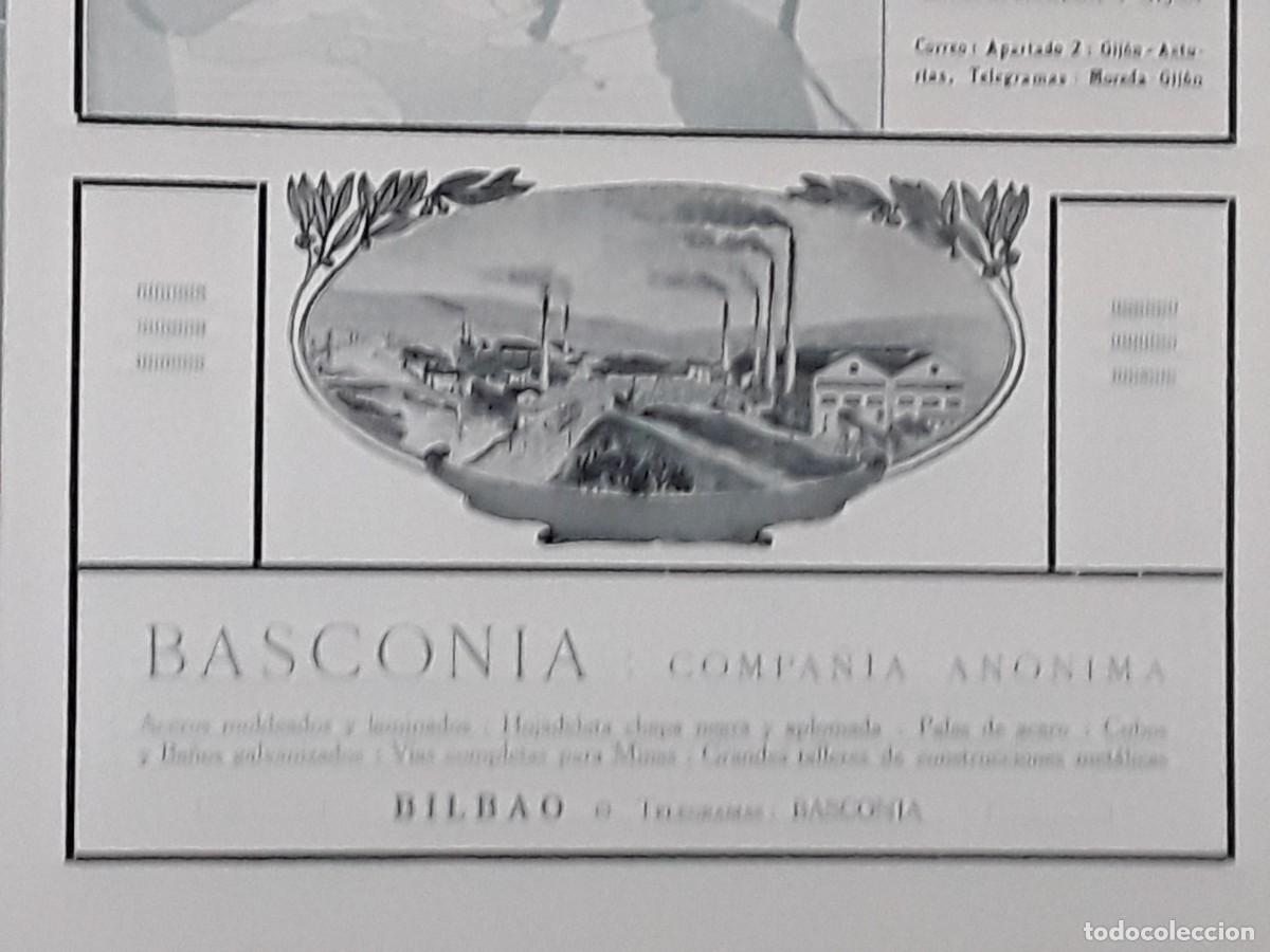 Collezionismo di affissi: FABRICACION DE ACEROS MOLDEADOS Y LAMINADOS COMPA&Ntilde;IA ANONIMA BASCONIA BILBAO HOJA PUBLICIDAD 1909