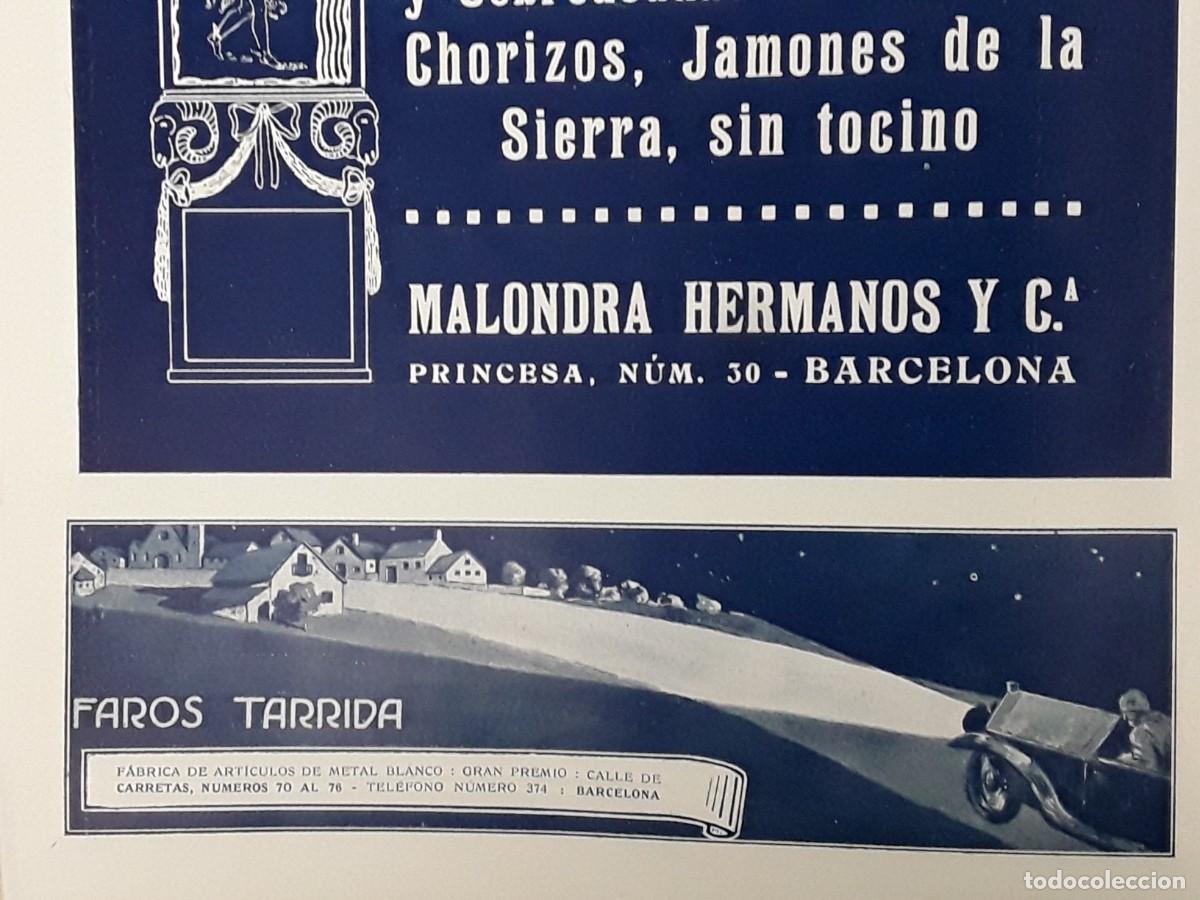 Coleccionismo de carteles: FABRICA ARTICULOS METAL BLANCO FAROS TARRIDA BARCELONA HOJA A&Ntilde;O 1913